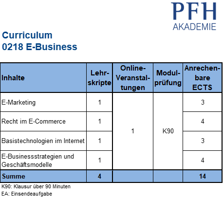 Curriculum E-Business